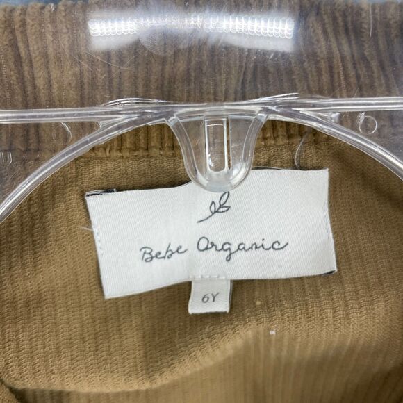 Bebe Organic Jacket Kids 6Y Brown Corduroy Button Up 100% Cotton Long Sleeve - Picture 4 of 11